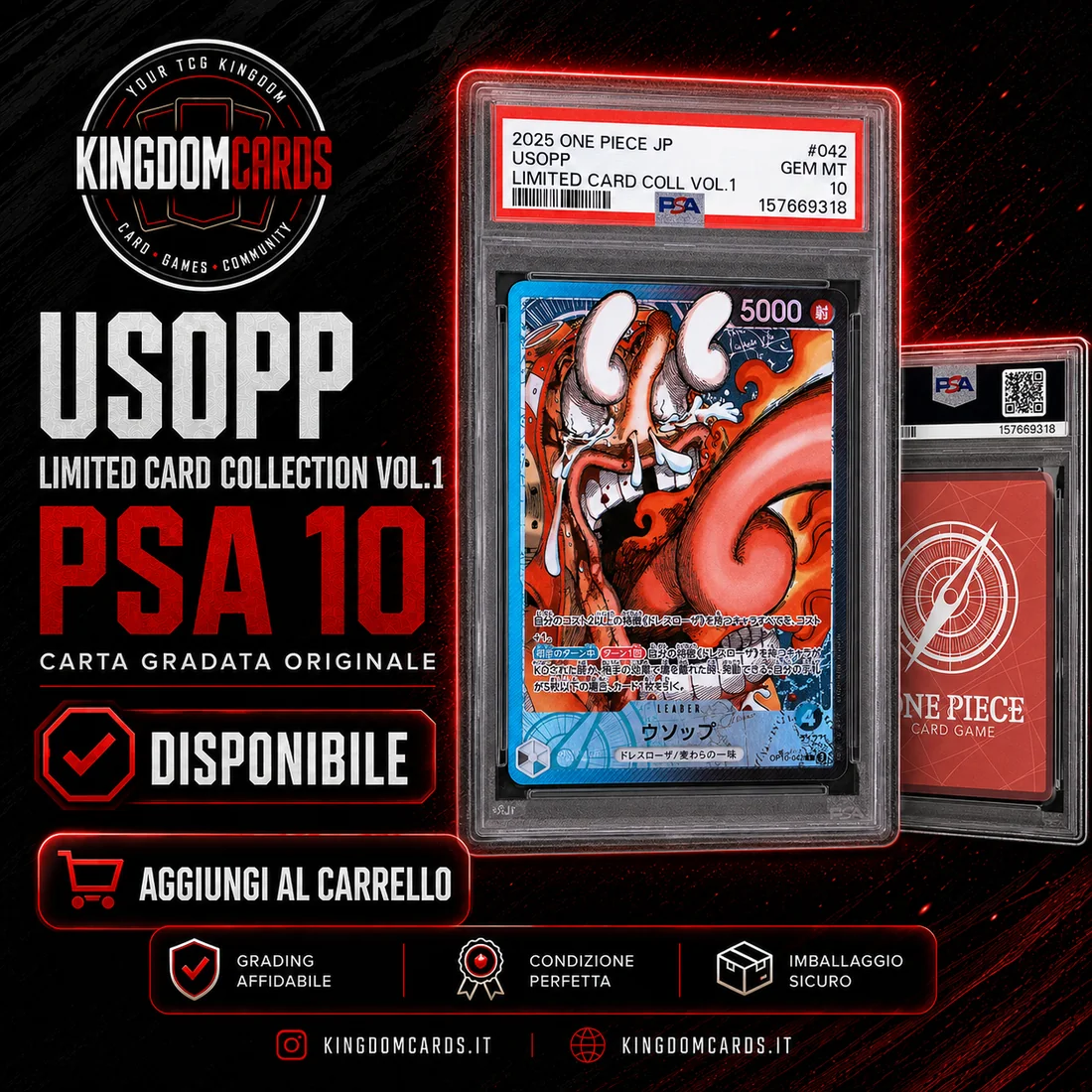 Usopp Limited Card Collection Vol.1 PSA 10
